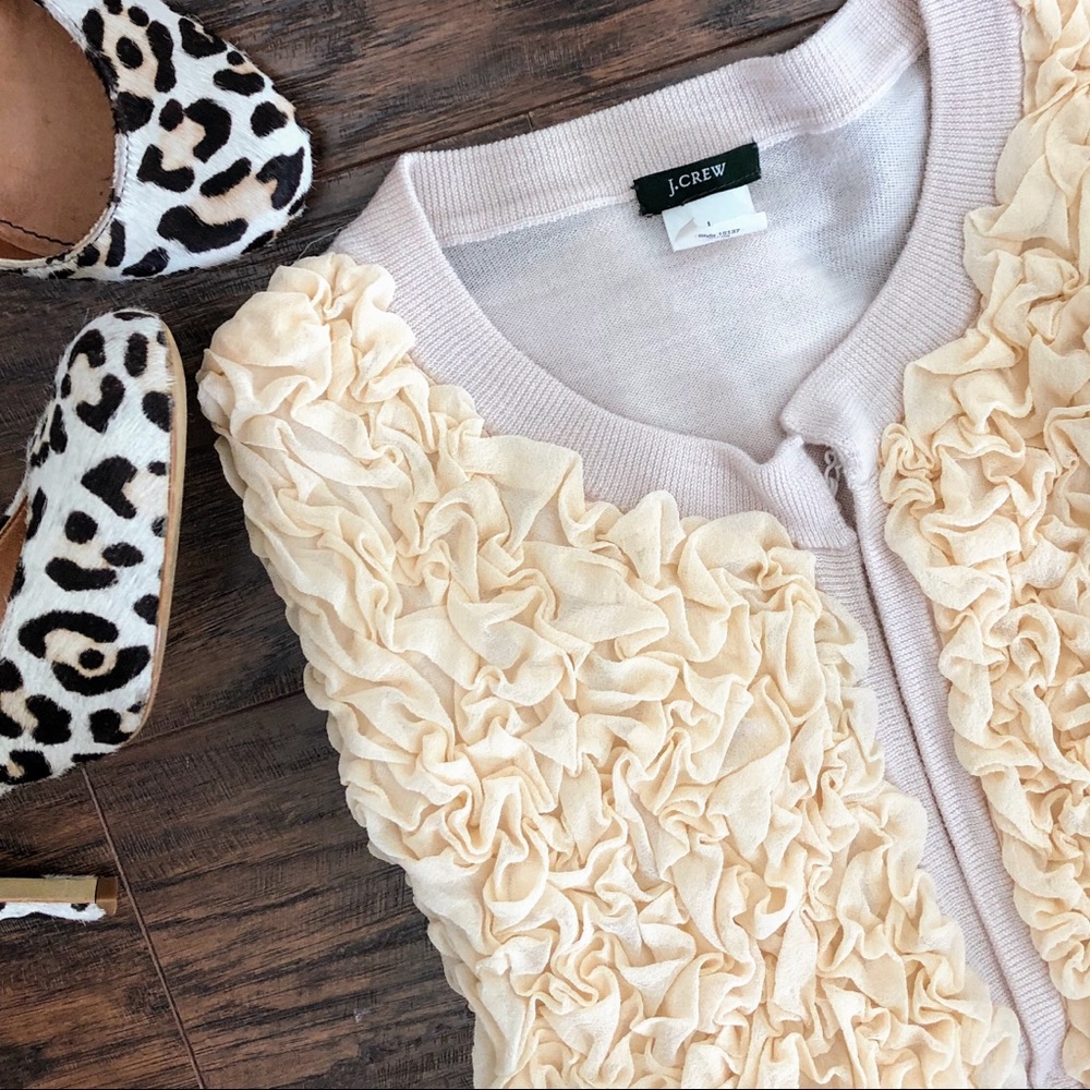 J.crew merino wool & silk cardigan